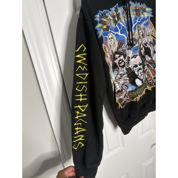 Sabaton Swedish Pagans Sweatshirt Hoodie Black‎ Small - Picture 3 of 7